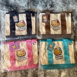 New Hello Kitty Tote Bags - Brown, Black, Blue, Pink